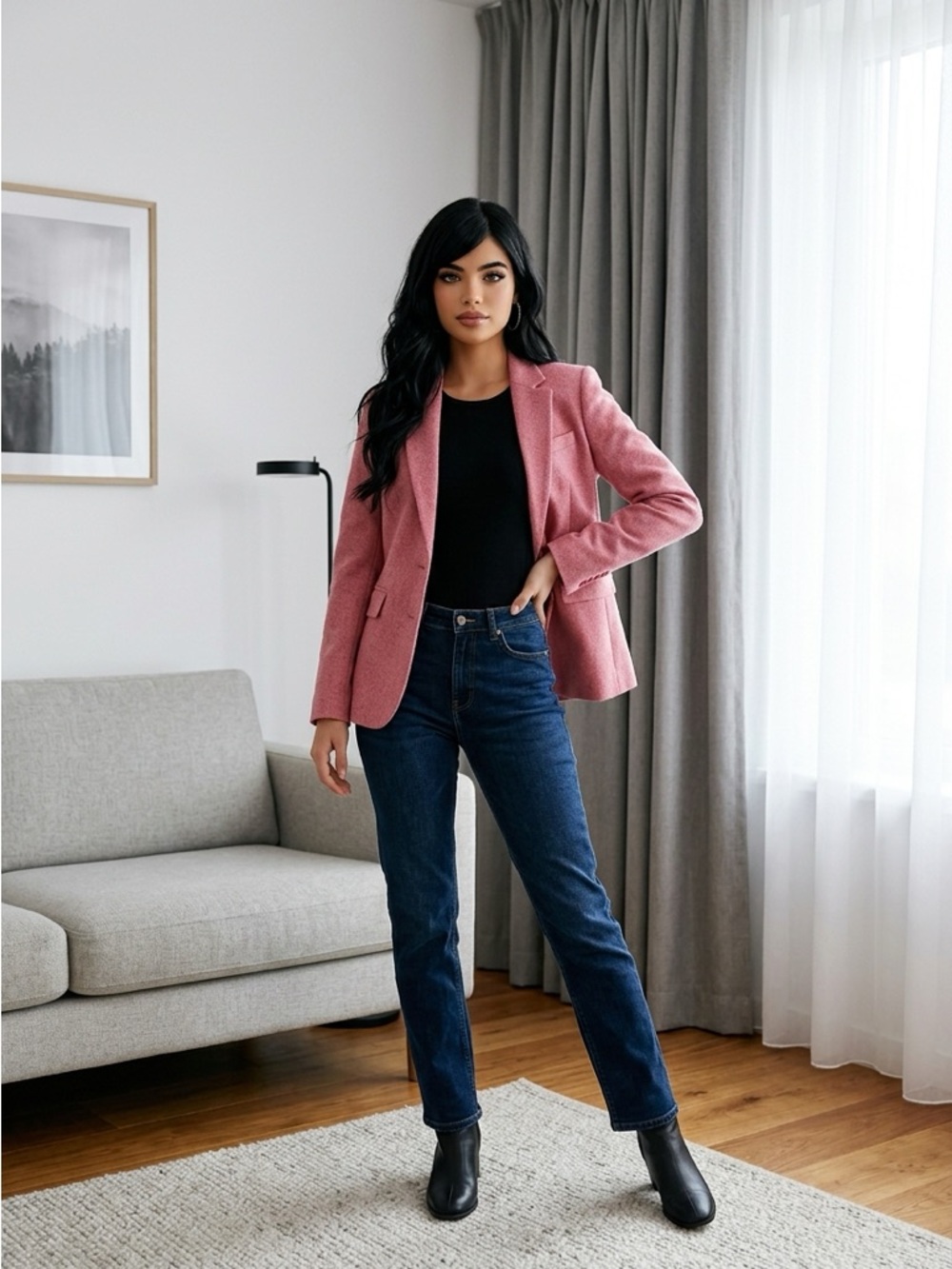 NWT Bold Pink Tweed Boden Blazer |Sz US 4R (UK 8R)